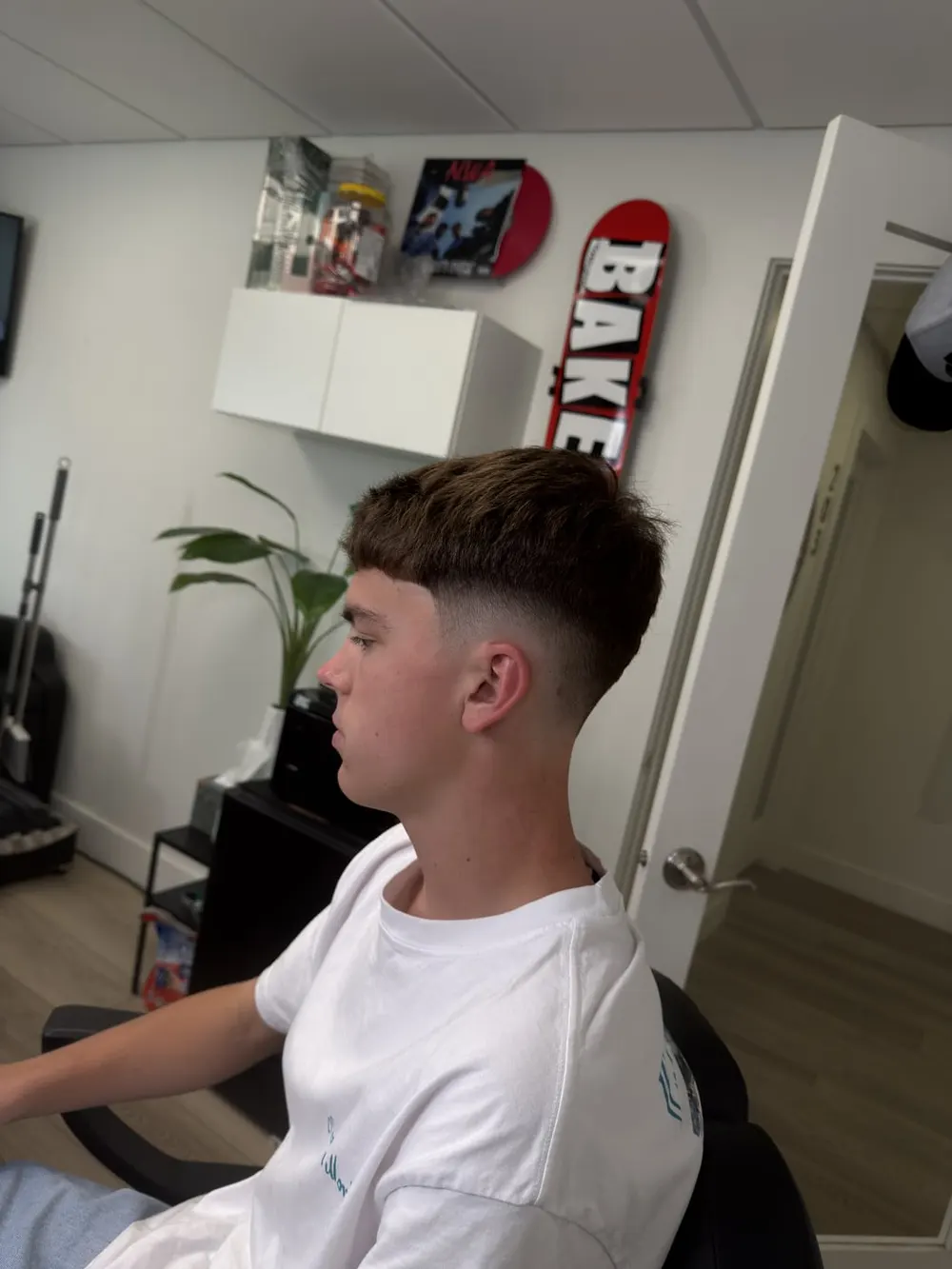 Textured crop skin fade by AJ at Bulletproof Barbering in Bountiful, Utah